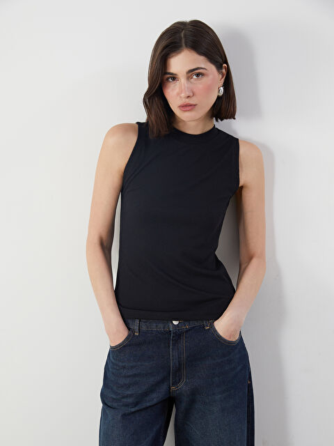 LCW Modest Dik Yaka Kadın Atlet - S5J766Z8-CVL