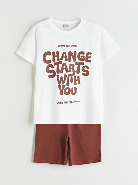 LCW Kids Bisiklet Yaka Erkek Çocuk Tişört - S5J768Z4-R9J