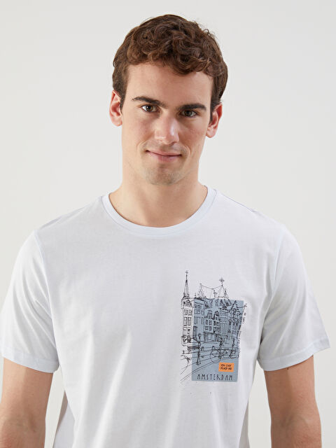 LCW ECO Bisiklet Yaka Kısa Kollu Baskılı Penye Erkek Tişört - S5J813Z8-FZ7