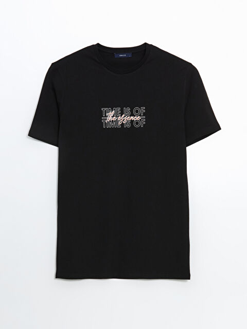 LCW ECO Bisiklet Yaka Baskılı Penye Erkek Tişört - S5J842Z8-CVL