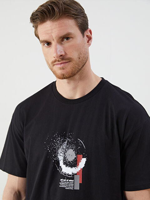 LCW ECO Bisiklet Yaka Baskılı Penye Erkek Tişört - S5J853Z8-CVL