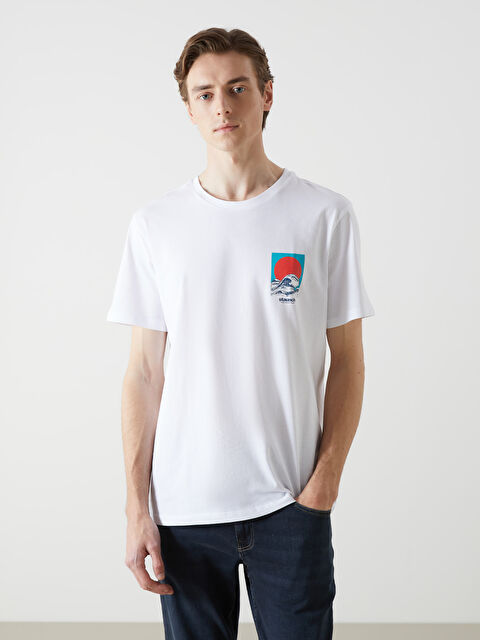 LCW ECO Bisiklet Yaka Kısa Kollu Baskılı Penye Erkek Tişört - S5J875Z8-J5E