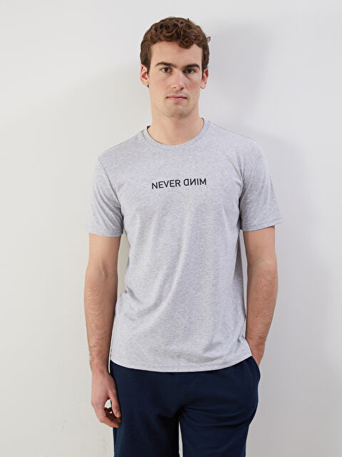 LCW ECO Bisiklet Yaka Kısa Kollu Baskılı Penye Erkek Tişört - S5J879Z8-JMD