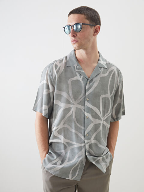 LCW Vision Regular Fit Kısa Kollu Desenli Erkek Gömlek - S5J899Z8-LS5