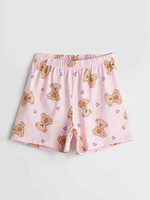 LCW Kids Beli Lastikli Baskılı Kız Çocuk Pijama Şort - S5J934Z4-LSZ