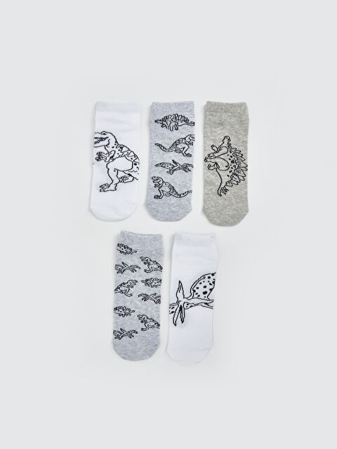 LCW Kids جوارب رياضية للأولاد منقوشة - عبوة من 5 قطع - S5J987Z4-K00