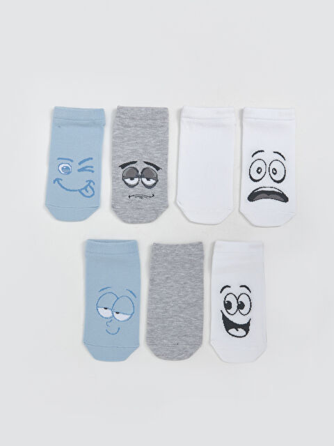 LCW Kids Patterned Boys' Trainer Socks 7 Pack - S5JA15Z4-K00