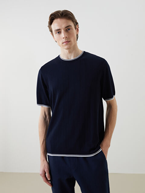 LCW Vision Bisiklet Yaka Kısa Kollu Erkek Triko Kazak - S5JA48Z8-RFH