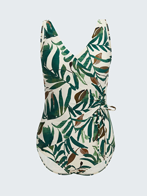 LCW DREAM V Yaka Çiçekli Kadın Mayo - S5JA53Z8-LRR