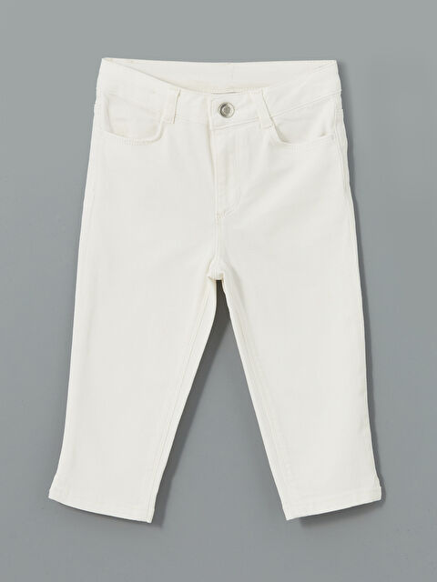 LCW ECO Beli Ayarlanabilir Lastikli Kız Çocuk Kapri - S5JA96Z4-Q6K