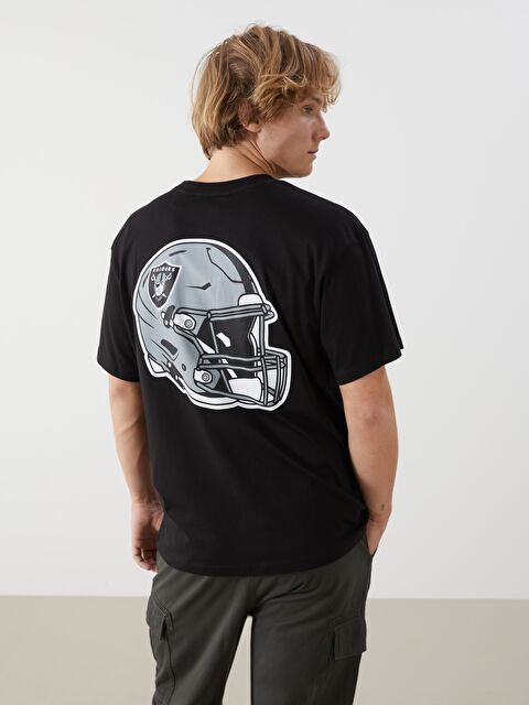 XSIDE Crew Neck Short Sleeve Printed Combed Cotton Men's T-shirt - S5JA97Z8-CVL