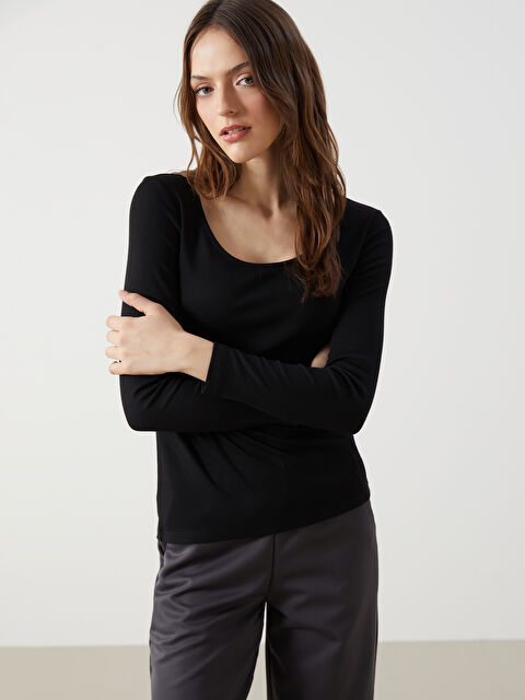 LCWAIKIKI Classic U Yaka Dokulu Kadın Body - S5JC52Z8-CVL