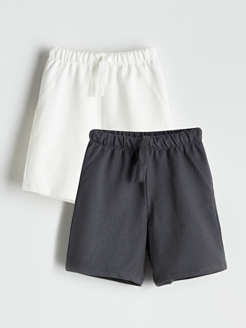 LCW Kids Beli Lastikli Erkek Çocuk Şort 2'li - S5JD00Z1-R9J