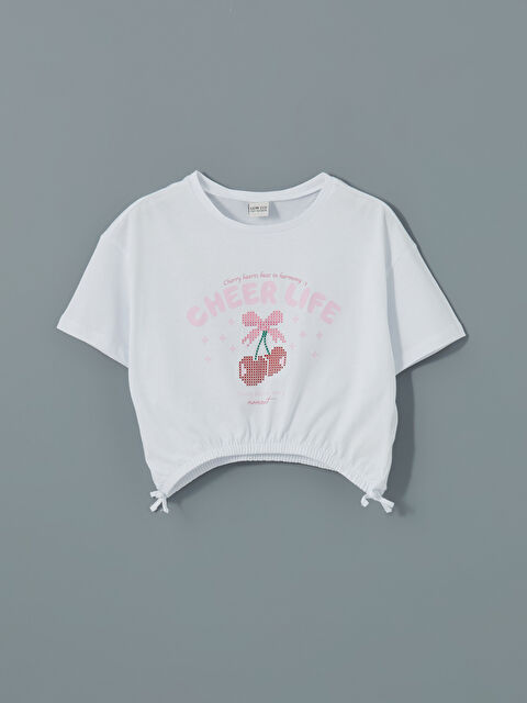 LCW ECO Krop majica za devojčice sa okruglim izrezom