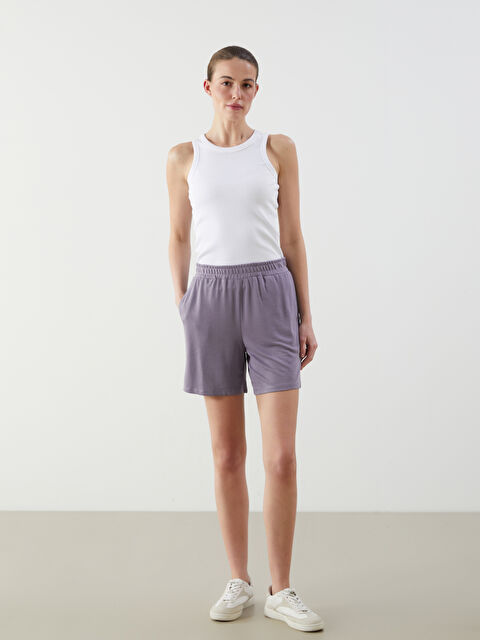 LCWAIKIKI Classic Beli Lastikli Kadın Şort - S5JD70Z8-GCW