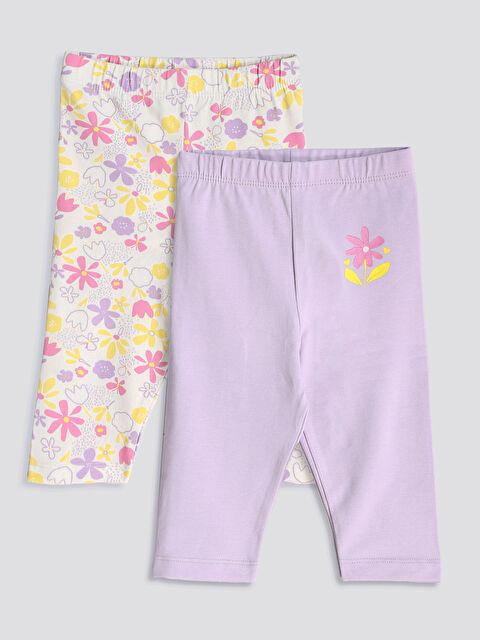 LCW baby Printed Girls Tights 2-Pack - S5JD87Z1-LRA