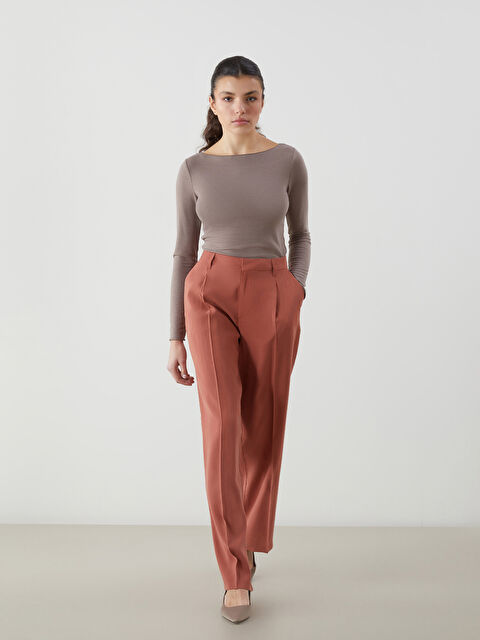 LCW Vision Regular Fit Women's Pleated Trousers - S5JE96Z8-H4W