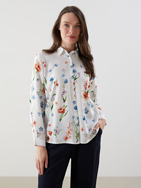 LCW Grace Regular Fit Floral Women's Shirt - S5JF16Z8-LRA