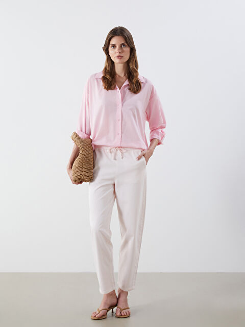 LCW Jeans Beli Lastikli Balloon Fit Kadın Jean Pantolon - S5JF64Z8-FVA