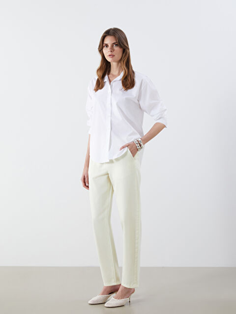 LCW Jeans Beli Lastikli Balloon Fit Kadın Jean Pantolon - S5JF64Z8-FRD