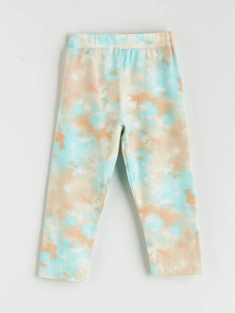 LCW Kids Elasticated Waist 3/4 Length Girls' Leggings - S5JG41Z4-LSR