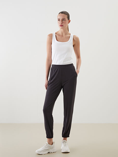 LCWAIKIKI Classic Beli Lastikli Kadın Jogger Eşofman Altı - S5JG61Z8-CVL