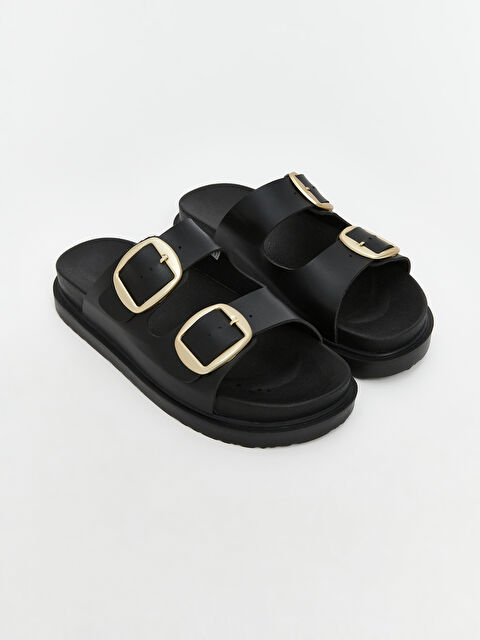 LCW STEPS Deri Görünümlü Kadın Terlik - S5JH42Z8-HUC