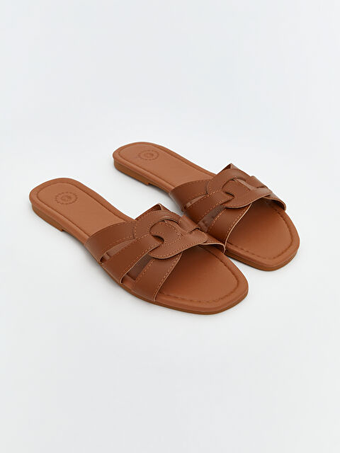 LCW STEPS Deri Görünümlü Kadın Ev Terliği - S5JH85Z8-CXS