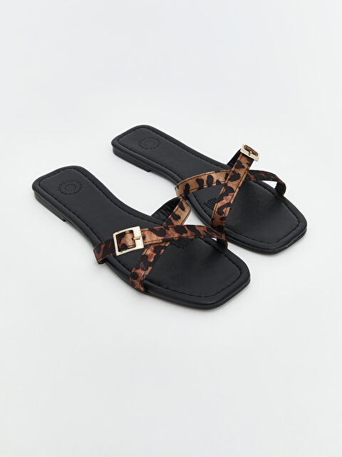 LCW STEPS Leopar Desenli Kadın Terlik - S5JH89Z8-F9C
