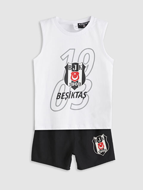 LCW Kids Beşiktaş Baskılı Erkek Çocuk Mayo Takım - S5JH97Z1-Q6K