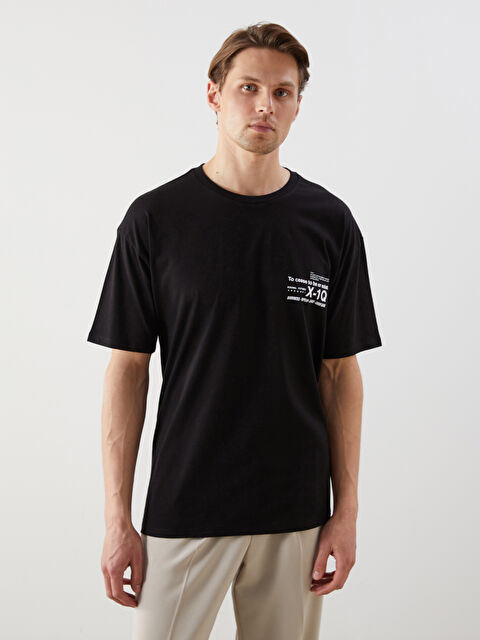 LCW ECO Bisiklet Yaka Baskılı Penye Erkek Tişört - S5JI65Z8-CVL