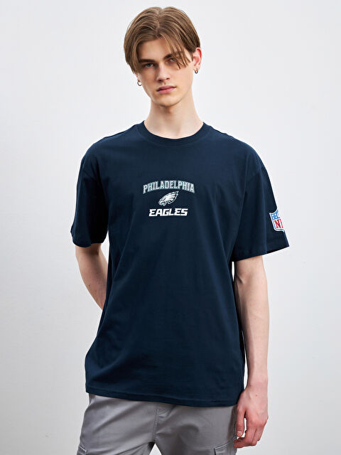 XSIDE Crew Neck Printed Men's T-Shirt - S5JI77Z8-RFD