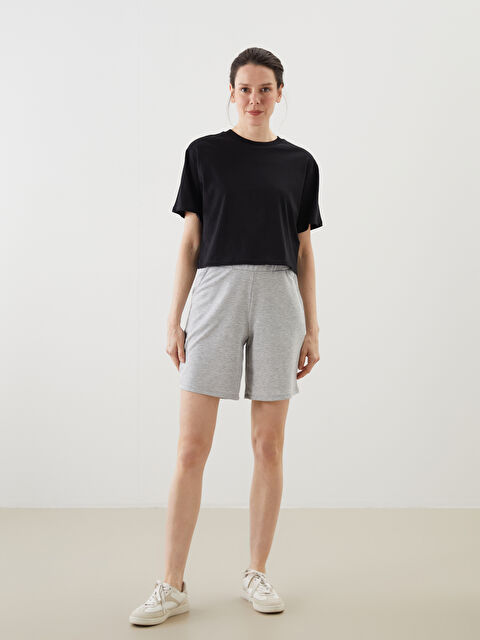 LCWAIKIKI Classic Beli Lastikli Kadın Şort - S5JI81Z8-CT3