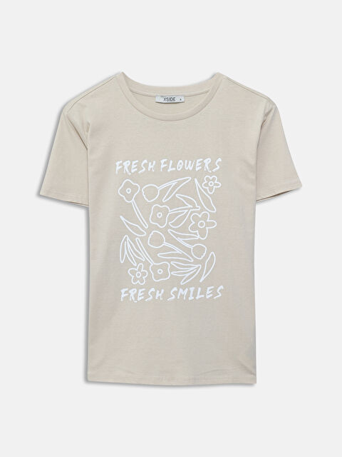 XSIDE Crew Neck Short Sleeve Women's T-Shirt - S5JK88Z8-Z6B