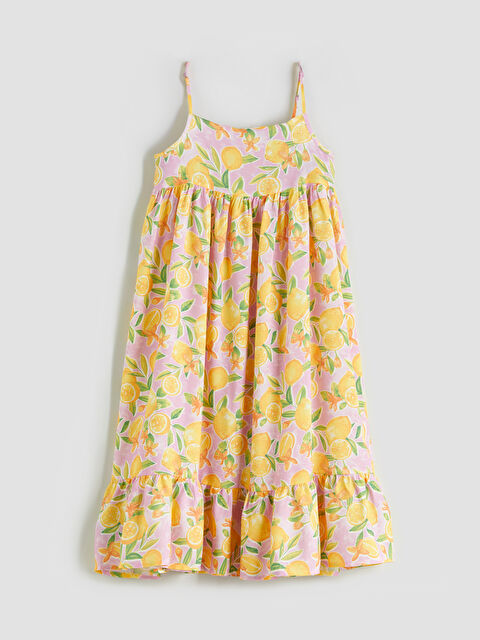 LCW Kids Kare Yaka Kız Çocuk Elbise - S5JL63Z4-LT4