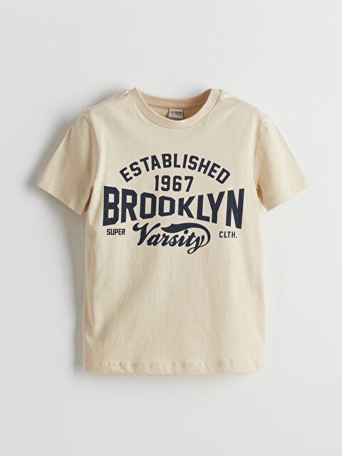 LCW Kids Crew Neck Boys' T-Shirt - S5JM17Z4-KNB