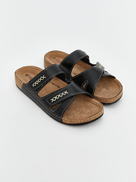 Jasmine Life Çift Bantlı Cırt Cırtlı Kadın Terlik - S5JM85Z8-CVL