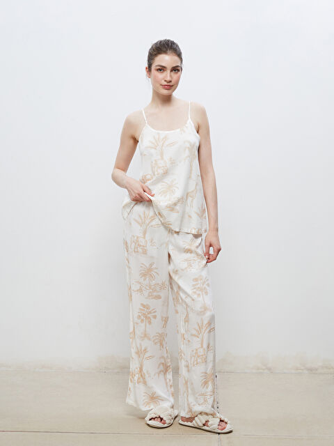 LCW DREAM U Neck Printed Women's Pyjama Set - S5JN76Z8-LRA