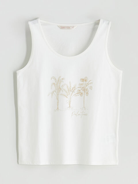 LCW DREAM U Yaka Baskılı Kadın Pijama Üstü - S5JN84Z8-FDU