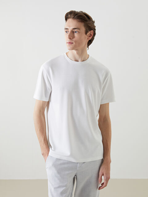 LCW Vision Bisiklet Yaka Kısa Kollu Erkek Tişört - S5JO46Z8-R9J