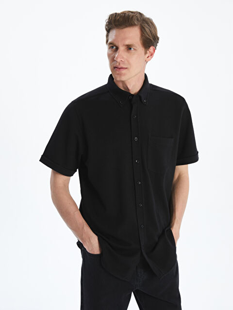 LCWAIKIKI Classic Regular Fit Kısa Kollu Erkek Gömlek - S5JO85Z8-RQL