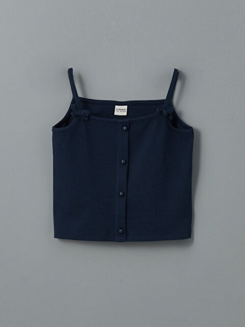 LCW Kids Kare Yaka İp Askılı Kız Çocuk Atlet