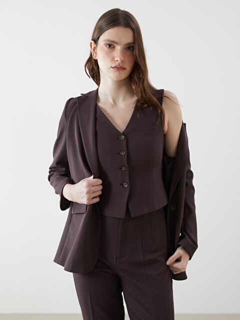 LCW Vision V Yaka Kadın Klasik Yelek - S5JQ39Z8-D7V