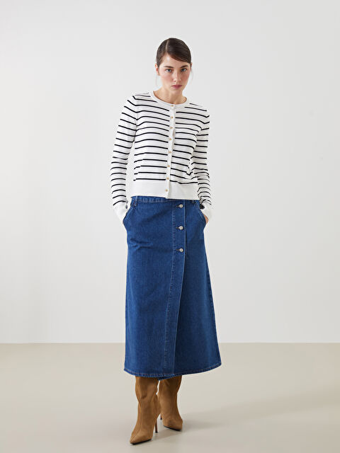 LCW Vision Standart Fit Kadın Jean Etek - S5JR96Z8-507