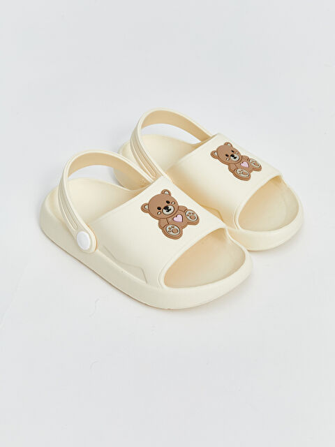 LCW STEPS Ayı Baskılı Kız Bebek Terlik - S5JS65Z1-FDU