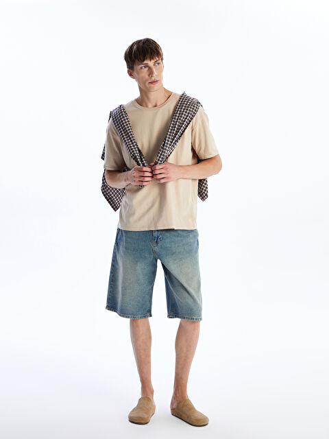 LCW Jeans Rahat Kalıp Erkek Jean Şortolon - S5JT40Z8-333