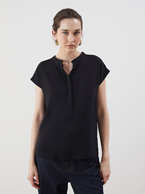 LCWAIKIKI Classic Kaçık Yaka Kadın Bluz - S5JU18Z8-CVL