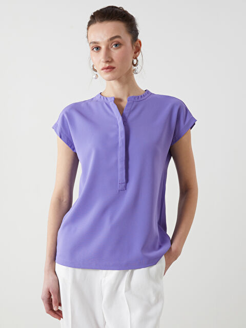 LCWAIKIKI Classic Kaçık Yaka Kadın Bluz - S5JU18Z8-MDW