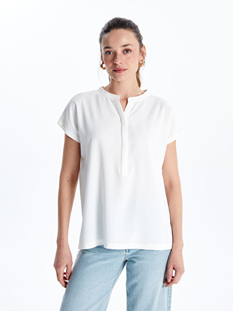 LCWAIKIKI Classic Kaçık Yaka Kadın Bluz - S5JU18Z8-Q6K