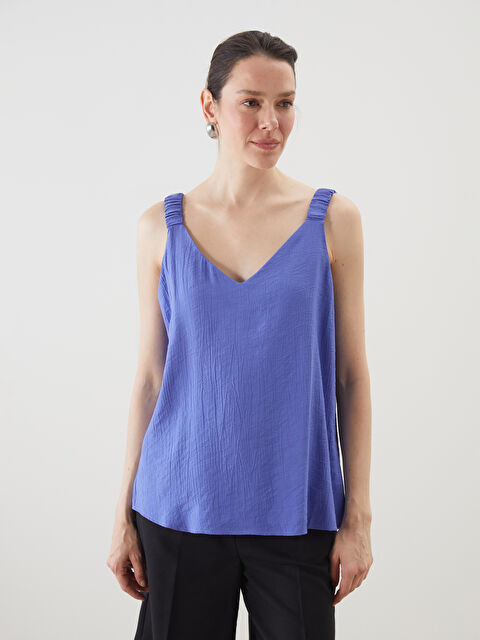 LCWAIKIKI Classic V Yaka Dokulu Kadın Bluz - S5JU44Z8-L00